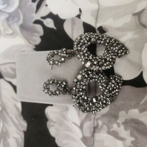 Elegant Silver Crystal Earrings